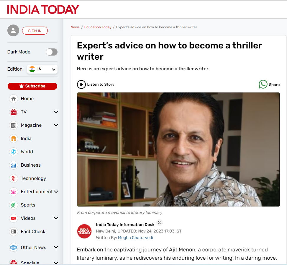 Read more about the article Expert’s advice on how to become a thriller writer