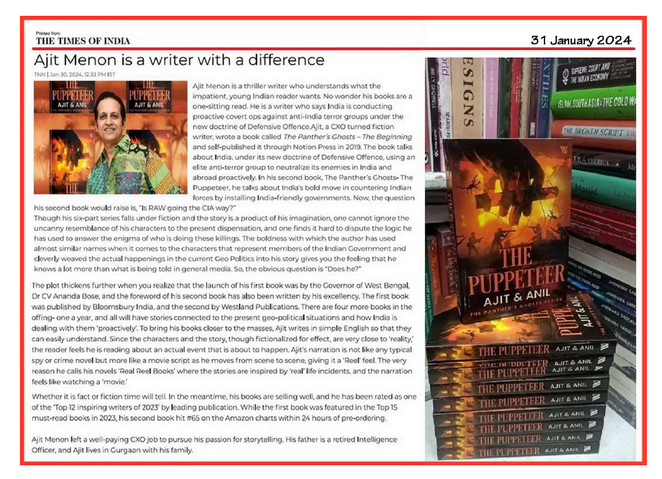 Read more about the article Ajit Menon is a writer with a difference